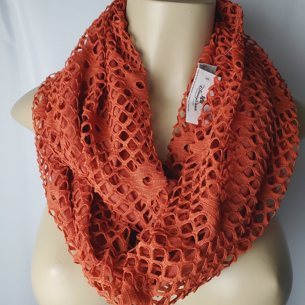 Disney Orange Crochet Infinity Scarf